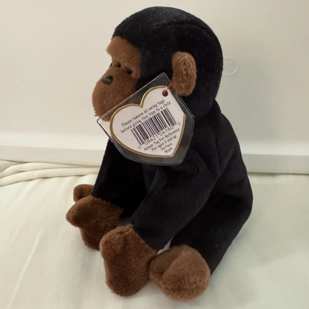 NWT Ty Beanie Baby Congo the Gorilla Black Brown 1996 Vintage 90s